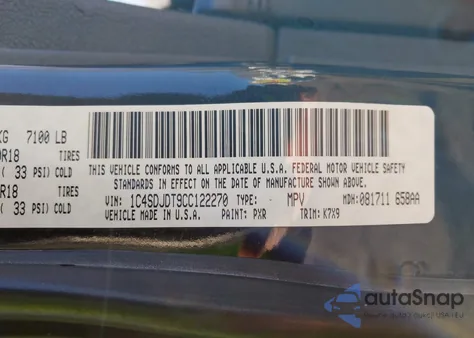 2012 Dodge Durango Crew from USA, damaged, VIN 1C4SDJDT9CC122270
